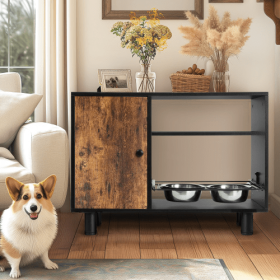 Large Pet Feeder Station - Spacious Dog Food Storage and Feeding Solution