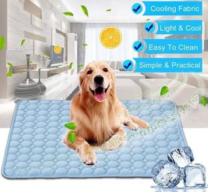Ice Silk Cooling Pad - Instant Relief for Dogs in Summer (Option: Blue-70x56cm)