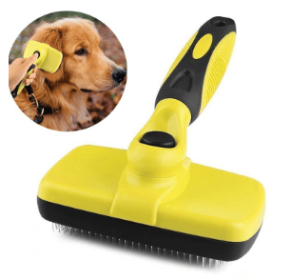 Waterproof Pet Grooming Brush - Comfortable Dog Comb (Color: Yellow)