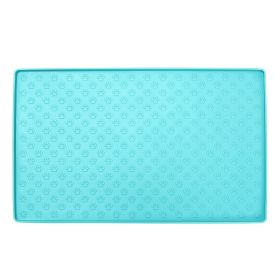 Spot Pet Mat - Waterproof Silicone Feeding Mat for Dogs (Option: Green-large)
