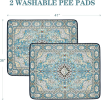 Qeils Washable Pee Pads for Dogs - 2 Pack Reusable Training Pads