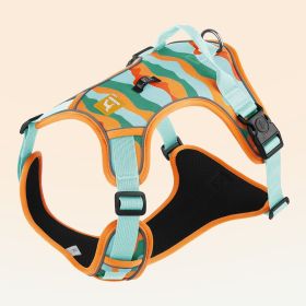 Reflective Commuter Dog Leash - Oxford Cloth, Chest and Back Design (Option: Orange-S)