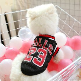 Dog Summer Vest - Breathable Teddy Clothes (Option: Black-Number8)