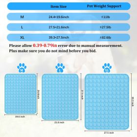 Pet Cooling Mat - Summer Cool Pad for Dogs, Machine Washable (Option: M)