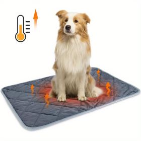 Warm Dog Bed - Non-Slip Thermal Self-heating Crate Pad (Option: Gray-S)